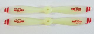 Vintage 1960s Nos Top Flite 6/4 Model Airplane Propellers Nylon 6 " Prop Aircraft