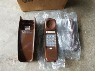 Vintage Brown Trimline Western Electric Brown Rotary Phone Handset,  Box.