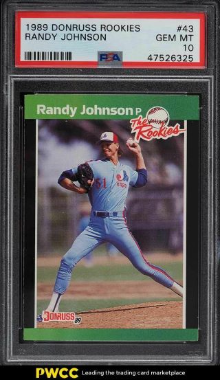1989 Donruss Rookies Randy Johnson Rookie Rc 43 Psa 10 Gem