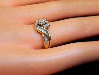 Vintage Estate 14K Gold 1/3 Ct Diamond Wedding? Ring Set Scrap?Wear? 5.  6 Gr 3