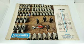 1961 Innocenti Lambretta Scooter Calendar Series 1 2 Li Sx Tv Mod Vespa