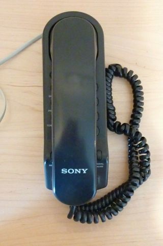 Vintage Sony It - B3 Phone Black Push Button Wall Mountable Corded Telephone