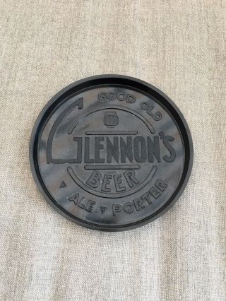 Glennon’s Brewery Pittston Pennsylvania Antique Vintage Beer Tip Tray Breweriana 2