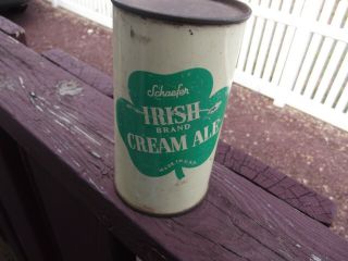 Vintage Schaefer Irish Brand Cream Ale,  Flat Top Beer Can,
