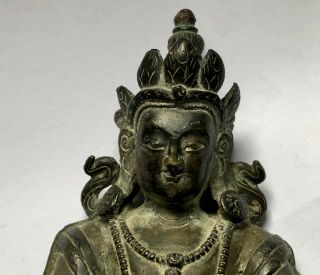Antique Chinese/Tibet Bronze Figure of a Buddha Attributes ca.  18 - 19th Century 2