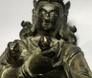 Antique Chinese/Tibet Bronze Figure of a Buddha Attributes ca.  18 - 19th Century 3