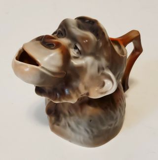 Rare Antique Royal Bayreuth Germany Monkey Porcelain Creamer Pitcher
