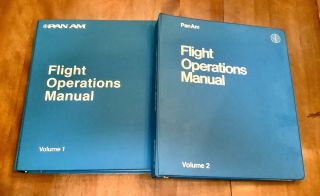 Vintage Pan Am Flight Operations 2 Volume Set.  Evc