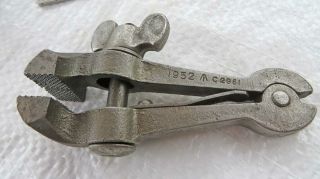 Vintage 1952 dated Forged Steel Hand Vice Broad Arrow C/2961 by SHELLEY Old Tool 2