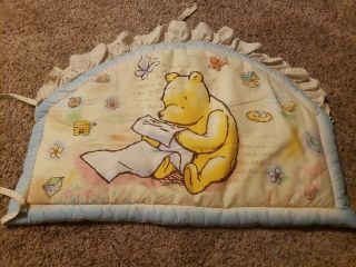 Disney Classic Vintage Winnie The Pooh Baby Headboard Bumper Pad Crib Set