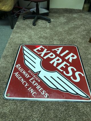Very Rare Air Express Railway Express Agency Winged Sign