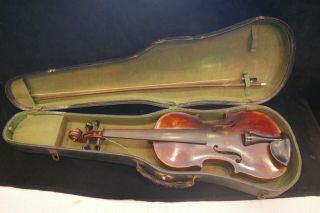 Antique Joh.  Bapt.  Schweitzer 1813 Violin W/ Bow & Case Label