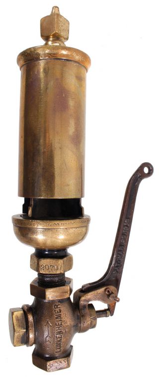 Kinsley Mfg.  Co. ,  Bridgeport,  Connecticut Patented Brass Steam Whistle - Complete