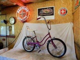 1968 Schwinn Fair Lady Stingray Muscle Bike Vintage Violet/purple Lil Chik Slik