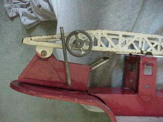 Vintage Tonka Tfd No.  5 Aerial Ladder Fire Truck Pressed Steel