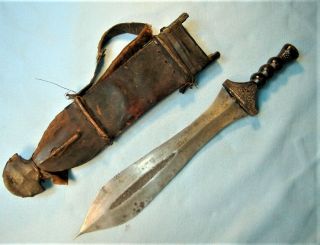 Rare Old Antique African Sword Of The " Bena Lulua " Tribe / Dagger
