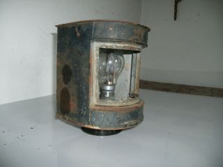 Vintage Maritime Ships Lantern Lamp Shop Pub Display Kitchen Shabby Chic Upcycle