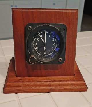 Us Military Aircraft Clock,  Type A - 13a/l (mc) Desk Stand Keeps Good Time