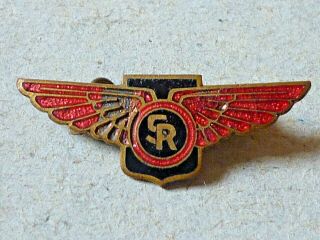 Vintage Enamel Badge Saunders Roe Aircraft Factory Workers Badge