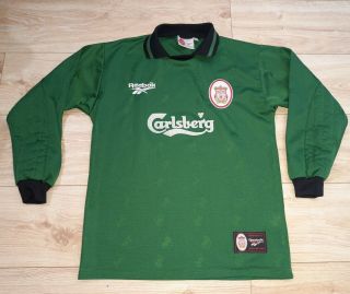 Liverpool Football Shirt Retro Vintage Carlsberg Goalkeeper Season 1996/98