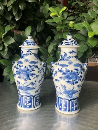 A Chinese Late Qing Blue And White Vase With Flower And Bird Pattern
