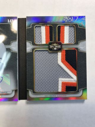 2014 Triple Threads NICK CASTELLANOS RC JERSEY AUTO BOOKLET 1/3 Huge Patch 3