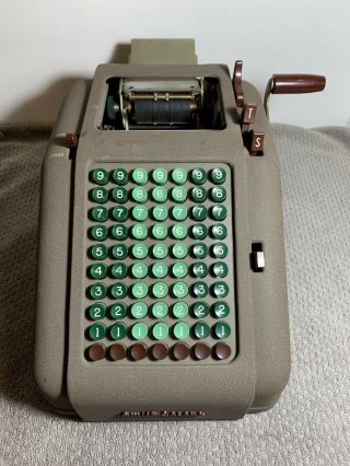 Vintage Antique Smith Corona Hand Crank Calculator Adding Machine