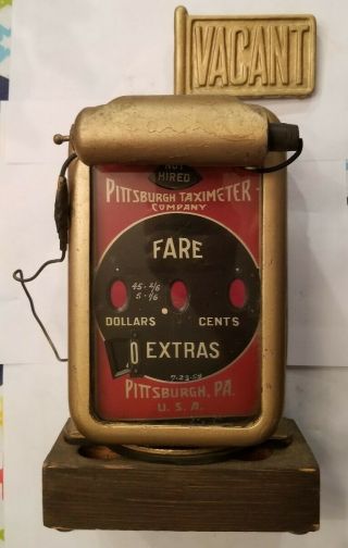 Vintage Taxi Meter.  Pittsburgh Taxi Meter Company