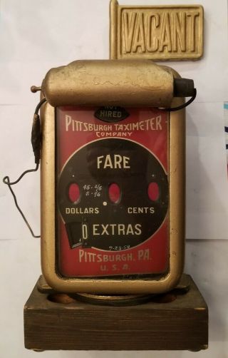 VINTAGE TAXI METER.  PITTSBURGH TAXI METER COMPANY 2