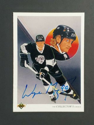 Wayne Gretzky Upper Deck Hand Signed Autograph Card W/coa