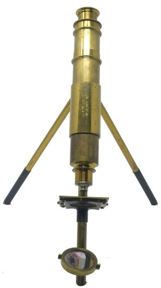 Antique brass Moginie Traveller ' s Microscope by C.  Baker,  1870 2