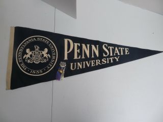 Vintage Penn State University Pennant And Penn State Football Pin