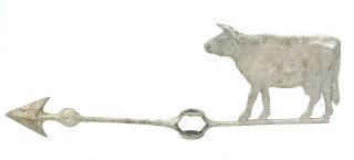 Antique Cow Bull Piece From Lightning Rod Weathervane Piece / Cow/arrow Only