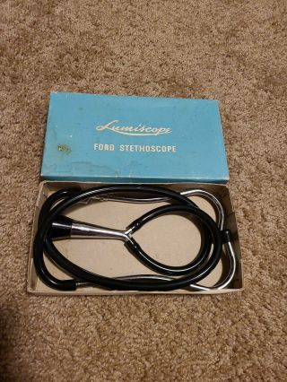 Vintage Stethoscope Black Made In Japan Iob
