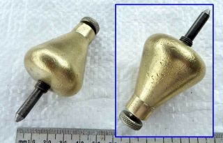 Vintage Unusual Solid Brass & Steel Plumb Bob 7.  5oz (215g) Old Tool
