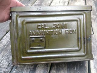 Wwii Era Reeves Us Military 30 Cal Ammo Box Bomb Logo Vintage