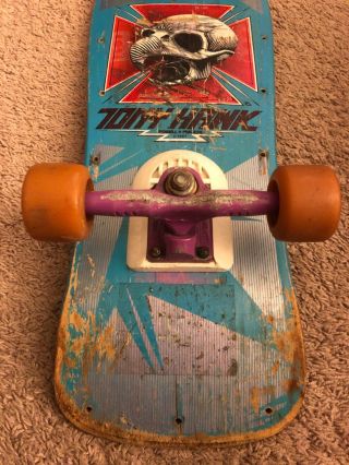 Vintage Tony Hawk Powell Peralta Skateboard Gullwing Trucks and Vision wheels 2