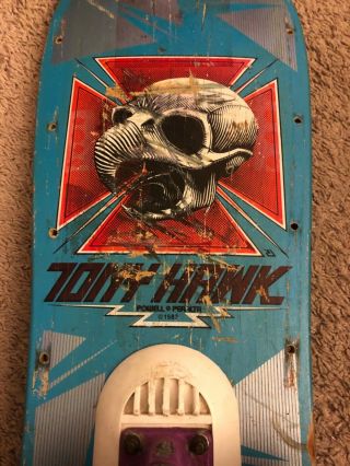 Vintage Tony Hawk Powell Peralta Skateboard Gullwing Trucks and Vision wheels 3