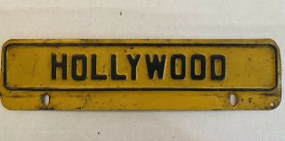 Vintage Hollywood 1938 Or 1950s California License Plate Topper