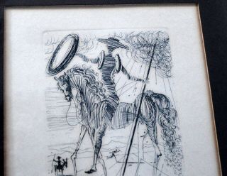 VINTAGE DON QUIXOTE BY SALVADOR DALI ETCHING THE COLLECTOR ' S GUILD 2