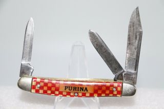 Vintage Kutmaster Utica N.  Y.  U.  S.  A.  Purina Advertising Pocket Knife
