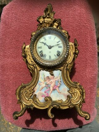 Antique Ansonia French - Style Mantel Clock