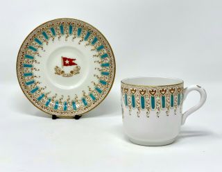 Rare 1906 - 1908 White Star Line Demi Cup & Saucer - On Titanic & Olympic