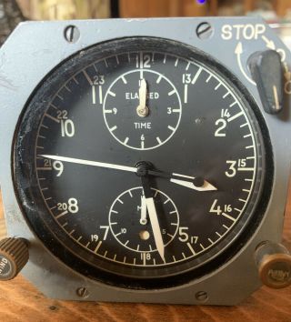 Vintage 8 - Day Aircraft Clock Cockpit Panel RUNNING 3