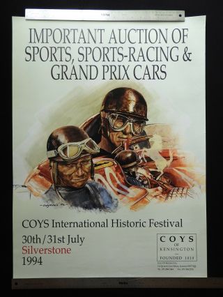 Coys Poster 1994 International Historic Festival Silverstone Ferrari