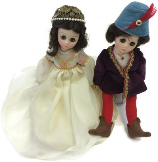 Set Of 2 Madame Alexander Dolls Romeo And Juliet With Boxes 11 " Vintage