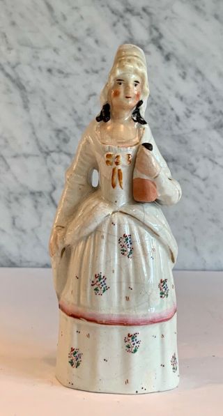 Antique Staffordshire Naughty Lady With No Knickers Under Skirt 19th C
