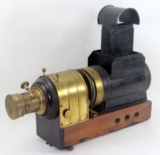 Antique 1869 L.  J.  Marcy Sciopticon Magic Lantern Projector W/ Darlot Lens