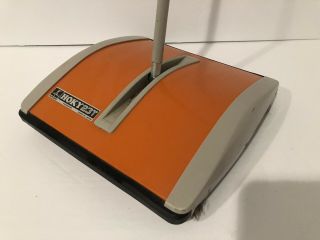 Vintage Hoky 23t Orange Carpet Floor Sweeper Push Vacuum Restaurant Home