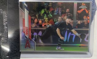 2020 Topps Chrome Mike Trout Photo Variation Sp Refractor Rare